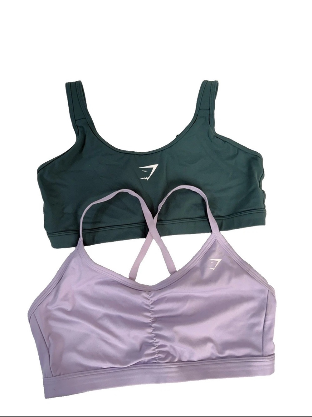 Gym Shark Sports Bra Lot Of 2 Size M/L Green Purple